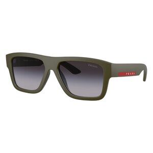 New PRADA LINEA ROSSA Green Square PS 04ZS 15X-09U Sunglasses Women